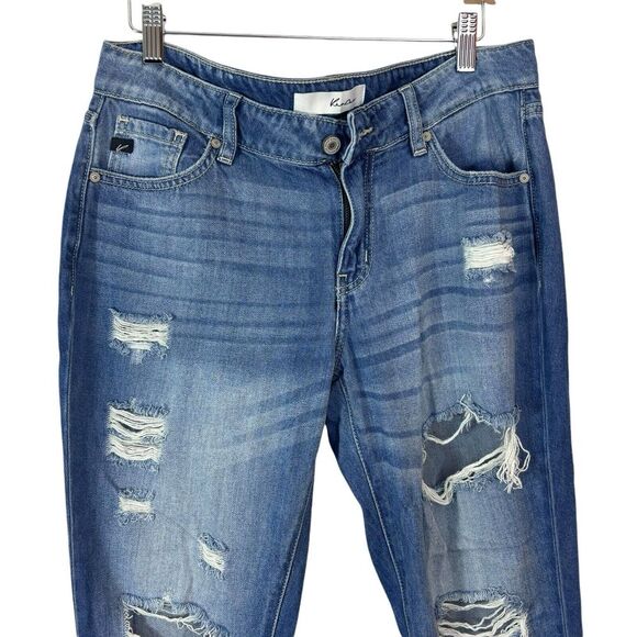 KanCan Boyfriend Jeans Mid Rise Distressed Denim KC8281M Womens 7 / 27 - Picture 2 of 10